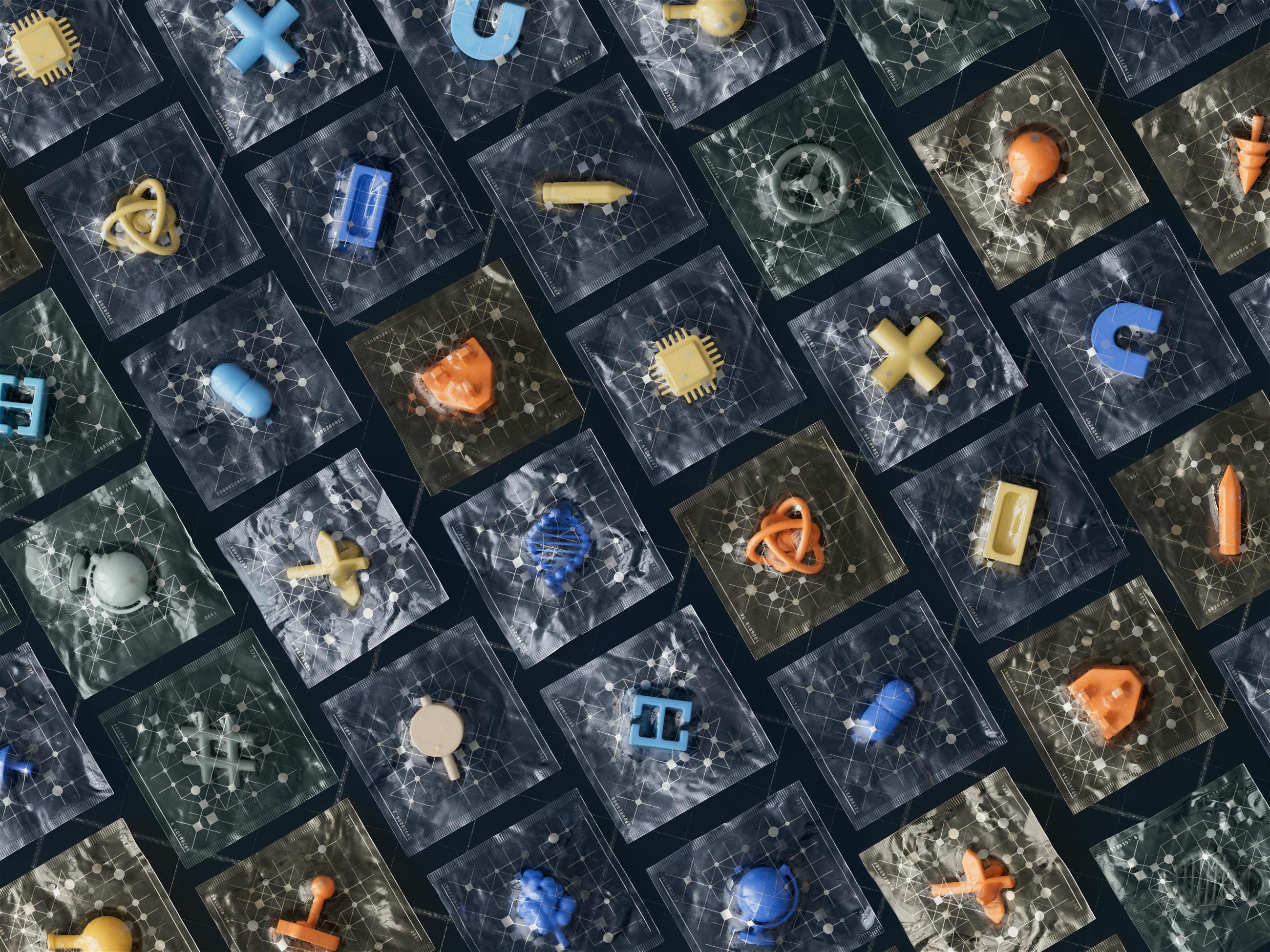 An artist's illustration of artificial intelligence (AI). This image represents the wide range of applications of AI in fields like education, material design, gaming, and more. 