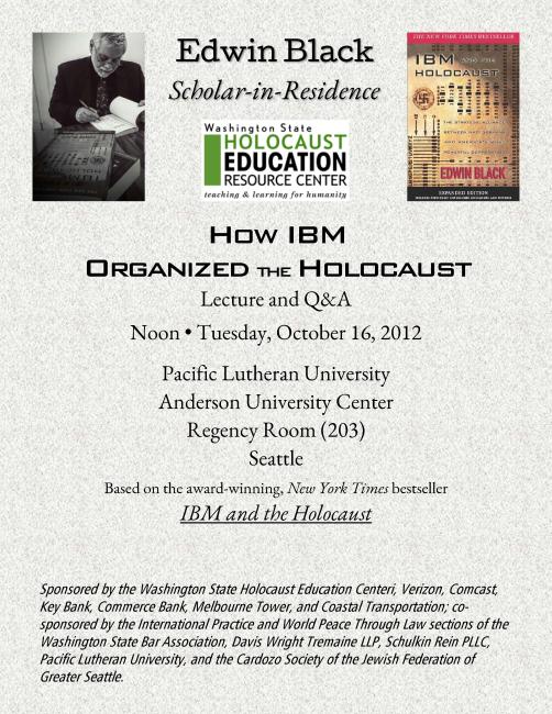 How IBM Organized the Holocaust — Lecture and Q&A