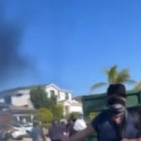 Anti antisemitic attack Brentwood CA screen grab